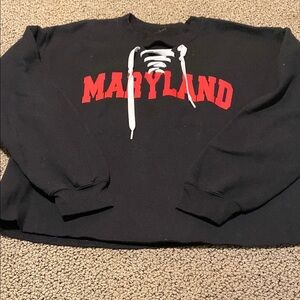 Black and Red Crewneck Maryland Sweatshirt